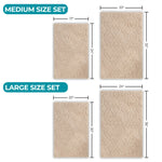 Brou Diamond Lattice Textured Washable Bath Rugs, Set of 2