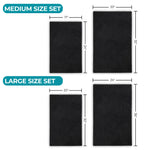 Brou Diamond Lattice Textured Washable Bath Rugs, Set of 2