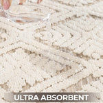 Ceton Diamond Trellis Textured Washable Bath Rugs, Set of 2
