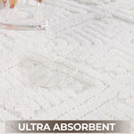 Ceton Diamond Trellis Textured Washable Bath Rugs, Set of 2