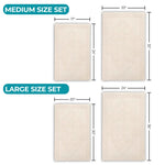 Myra Medallion Textured Machine Washable Bath Rugs, Set of 2
