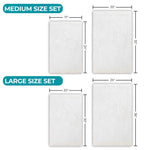 Myra Medallion Textured Machine Washable Bath Rugs, Set of 2