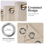 Superior Noor Semi-Blackout Chenille Machine Washable Grommet Curtains, Set of 2 Panels