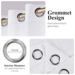 Superior Noor Semi-Blackout Chenille Machine Washable Grommet Curtains, Set of 2 Panels