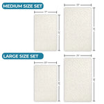 Venere Floral Scroll Textured Washable Bath Rugs, Set of 2