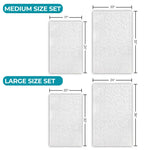 Venere Floral Scroll Textured Washable Bath Rugs, Set of 2