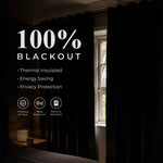 100 % Blackout Curtains Grommet Machine Washable 2 Panels