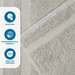 4 Piece Cotton Bath Towel Set Highly Absorbent Quick Dry Eco Friendly