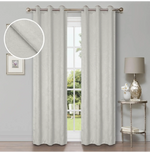Blackout Window Curtains Wave Geometric Room Darkening Washable Set of 2