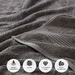 Egyptian Cotton Plush Absorbent Luxury Bath Towel Set of 4