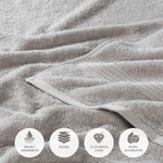 Heritage Egyptian Cotton Plush Thick Absorbent Hand Towel Set of 8