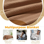 100% Cotton Waffle Blanket – Cooling Waffle Weave, Lightweight & Breathable Gumdrop