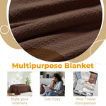 100% Cotton Waffle Blanket – Cooling Waffle Weave, Lightweight & Breathable Gumdrop