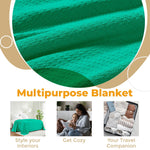 100% Cotton Waffle Blanket – Cooling Waffle Weave, Lightweight & Breathable Gumdrop
