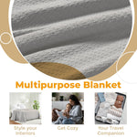 100% Cotton Waffle Blanket – Cooling Waffle Weave, Lightweight & Breathable Gumdrop