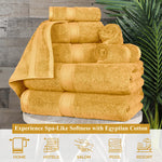 Madeline Egyptian Cotton Plush Heavyweight 8 Piece Towel Set