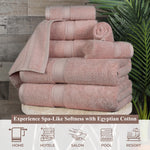 Madeline Egyptian Cotton Plush Heavyweight 8 Piece Towel Set
