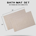 Egyptian Cotton Bath Mat Set of 2 Greek Key Infinity Border
