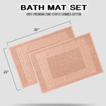 Egyptian Cotton Bath Mat Set of 2 Greek Key Infinity Border