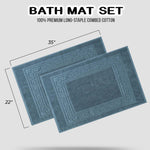 Egyptian Cotton Bath Mat Set of 2 Greek Key Infinity Border