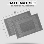 Egyptian Cotton Bath Mat Set of 2 Greek Key Infinity Border