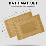 Egyptian Cotton Bath Mat Set of 2 Greek Key Infinity Border
