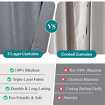 100 % Blackout Window Curtains Grommet Washable Set of 2