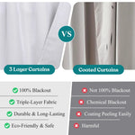 100 % Blackout Window Curtains Grommet Washable Set of 2