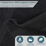 Superior Oregon Organic Cotton Medium Weight Solid Hand Towel Set of 6