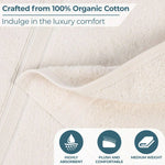 Superior Oregon Organic Cotton Medium Weight Solid Bath Sheet Set of 2