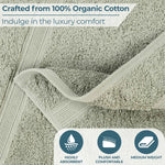 Superior Oregon Organic Cotton Medium Weight Solid Bath Sheet Set of 2