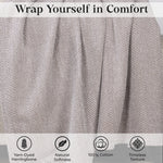 Chrisney Cotton Blanket - Textured Chevron Weave & All Season Comfort