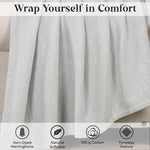 Chrisney Cotton Blanket - Textured Chevron Weave & All Season Comfort