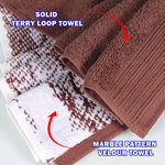 Marble Solid and Jacquard Assorted Cotton Towel Set - 8 Piece