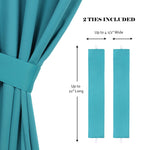 Classic Modern Solid Room Darkening Blackout Curtain Panels, Set of 2