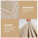 Superior Fleece Plush Medium Weight Fluffy Solid Decorative Blanket