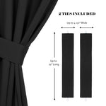 Classic Modern Solid Room Darkening Blackout Curtain Panels, Set of 2