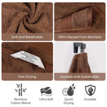Superior Ultra-Soft Rayon from Bamboo Cotton Blend Bath and Hand Towel Set