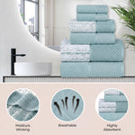 Lodi Cotton 4-Piece Bath Towel Set – Absorbent Mid-Weight Solids & Patterns