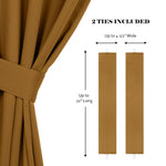 Classic Modern Solid Room Darkening Blackout Curtain Panels, Set of 2
