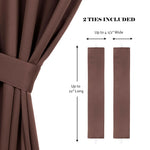 Classic Modern Solid Room Darkening Blackout Curtain Panels, Set of 2