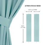Classic Modern Solid Room Darkening Blackout Curtain Panels, Set of 2