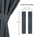Classic Modern Solid Room Darkening Blackout Curtain Panels, Set of 2