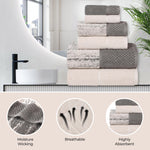 Lodi Cotton 4-Piece Bath Towel Set – Absorbent Mid-Weight Solids & Patterns