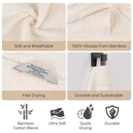 Rayon from Bamboo Cotton Blend Bath Towel Set of 4