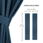 Classic Modern Solid Room Darkening Blackout Curtain Panels, Set of 2