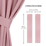 Classic Modern Solid Room Darkening Blackout Curtain Panels, Set of 2