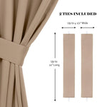 Classic Modern Solid Room Darkening Blackout Curtain Panels, Set of 2