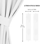 Classic Modern Solid Room Darkening Blackout Curtain Panels, Set of 2