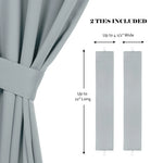 Classic Modern Solid Room Darkening Blackout Curtain Panels, Set of 2